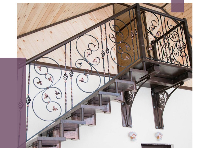 Кованые лестницы в Тайшете от 81003 руб. под ключ