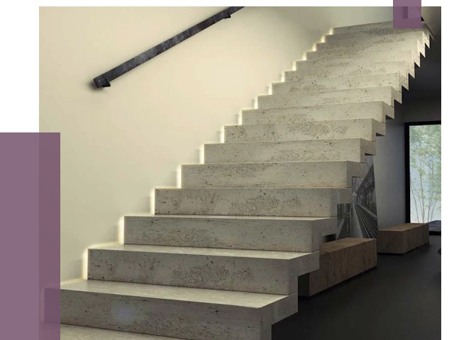 Облицовка бетонных лестниц в Тайшете от 4673 руб/м2 