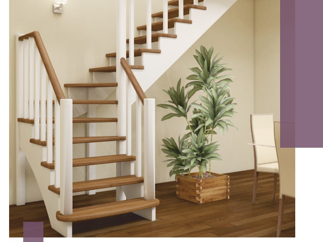 Г-образные лестницы под ключ в Тайшете — изготовление и монтаж