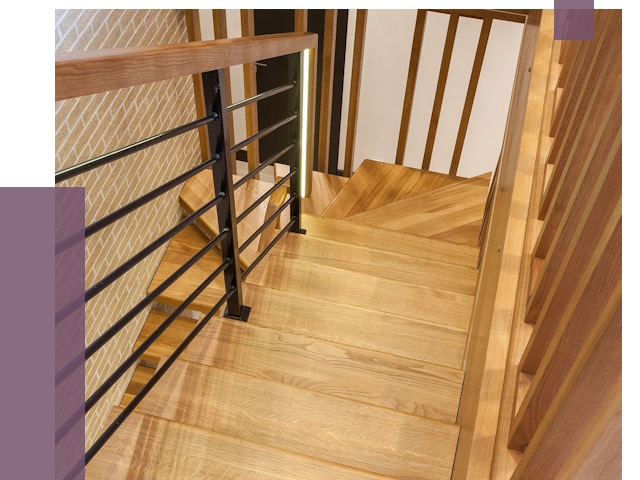 Лестницы из ясеня в Тайшете под ключ от 10177 руб. 