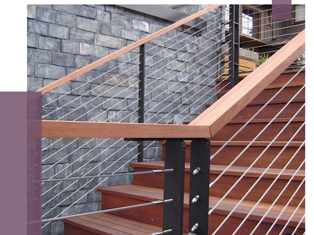 Тросовые перила под ключ в Тайшете от 7893 руб. 