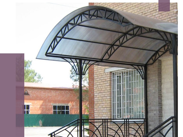 Металлические навесы и козырьки в Тайшете от 12981 руб.