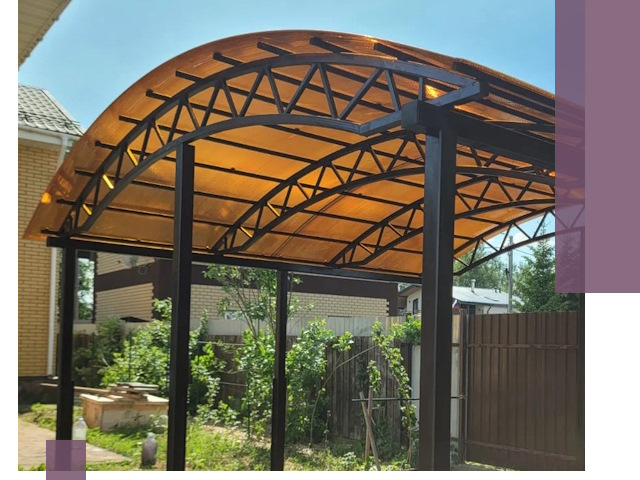 Изготовление навесов под ключ в Тайшете из качественных материалов