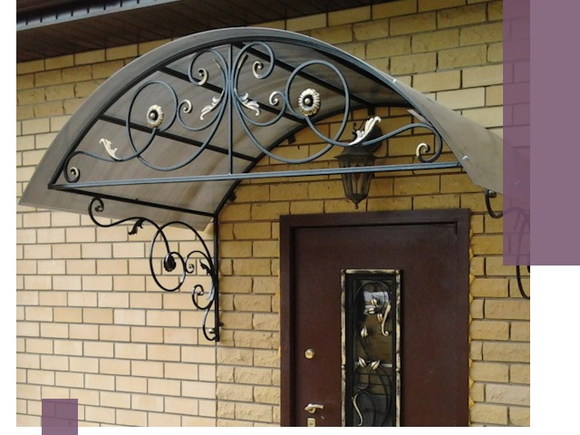 Изготовление козырьков из металла под ключ в Тайшете