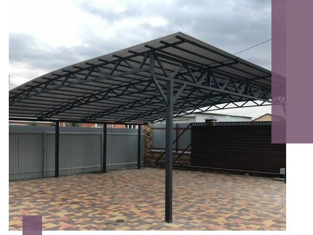 Недорогие навесы под ключ в Тайшете — изготовление и монтаж