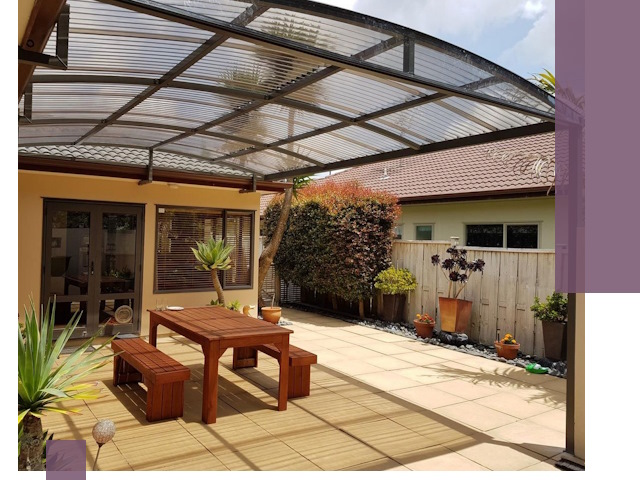 Навесы во двор под ключ в Тайшете — изготовление и монтаж