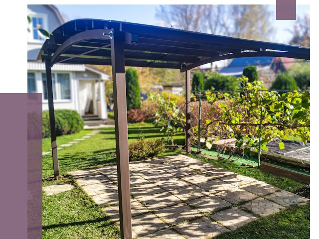 Навесы для дачи в Тайшете от 12929 руб. под ключ — ПРОЛЁТ-Тшт