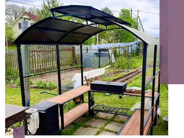 Навесы для барбекю в Тайшете: изготовление, монтаж и демонтаж