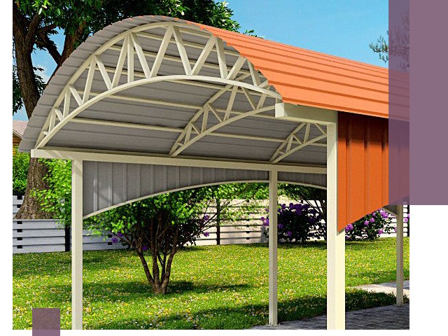 Навесы из профнастила под ключ в Тайшете — установка и монтаж