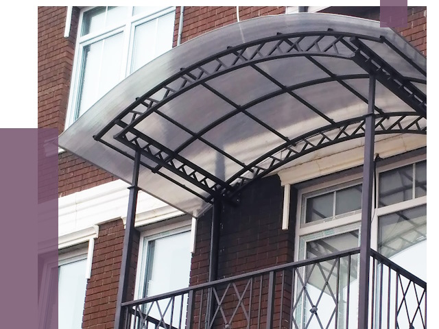 Козырьки над балконом в Тайшете от 8775 руб. | ПРОЛЁТ-Тшт