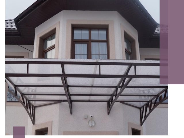 Козырьки из поликарбоната под ключ в Тайшете