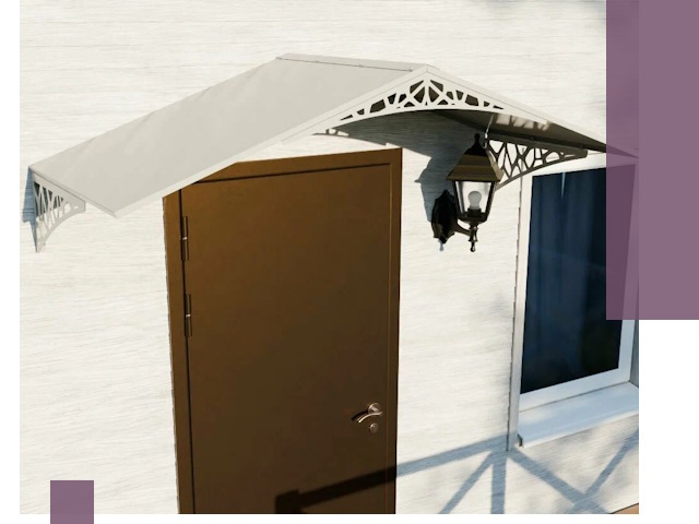 Металлические козырьки на входы и террасы в Тайшете