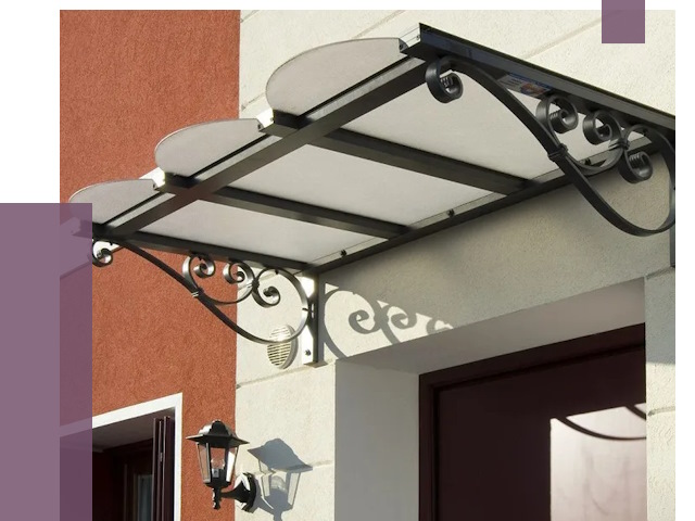 Односкатные козырьки в Тайшете от 8516 руб.  | ПРОЛЁТ-Тшт