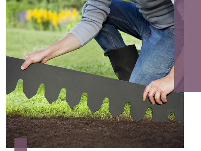 Металлические бордюры для газона в Тайшете — изготовление и монтаж