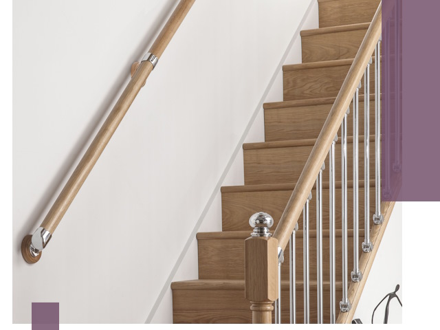 Пристенные поручни из стали и нержавейки под монтаж в Тайшете